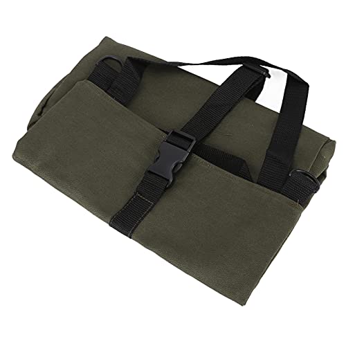 Bolsa de rolo de ferramentas, organizador de ferramentas de banco traseiro de carro verde exército a