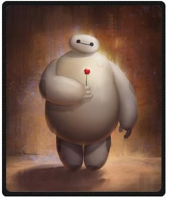 Hot Sale Indoor/Outdoor Fleece Throw Blanket Throw 50"x 60" Size with Big Hero 6-Cute Baymax Cartoon Movie Background