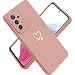 Produktbild Paitech für Samsung Galaxy A53 5G Hülle, Hanyhülle A53 5G Dünn Weiche TPU Silikon Case Stoßfeste Schutzhülle Kameraschutz mit Niedliche Gold Love Herz Muster für Samsung Galaxy A53 Hülle, Rosa