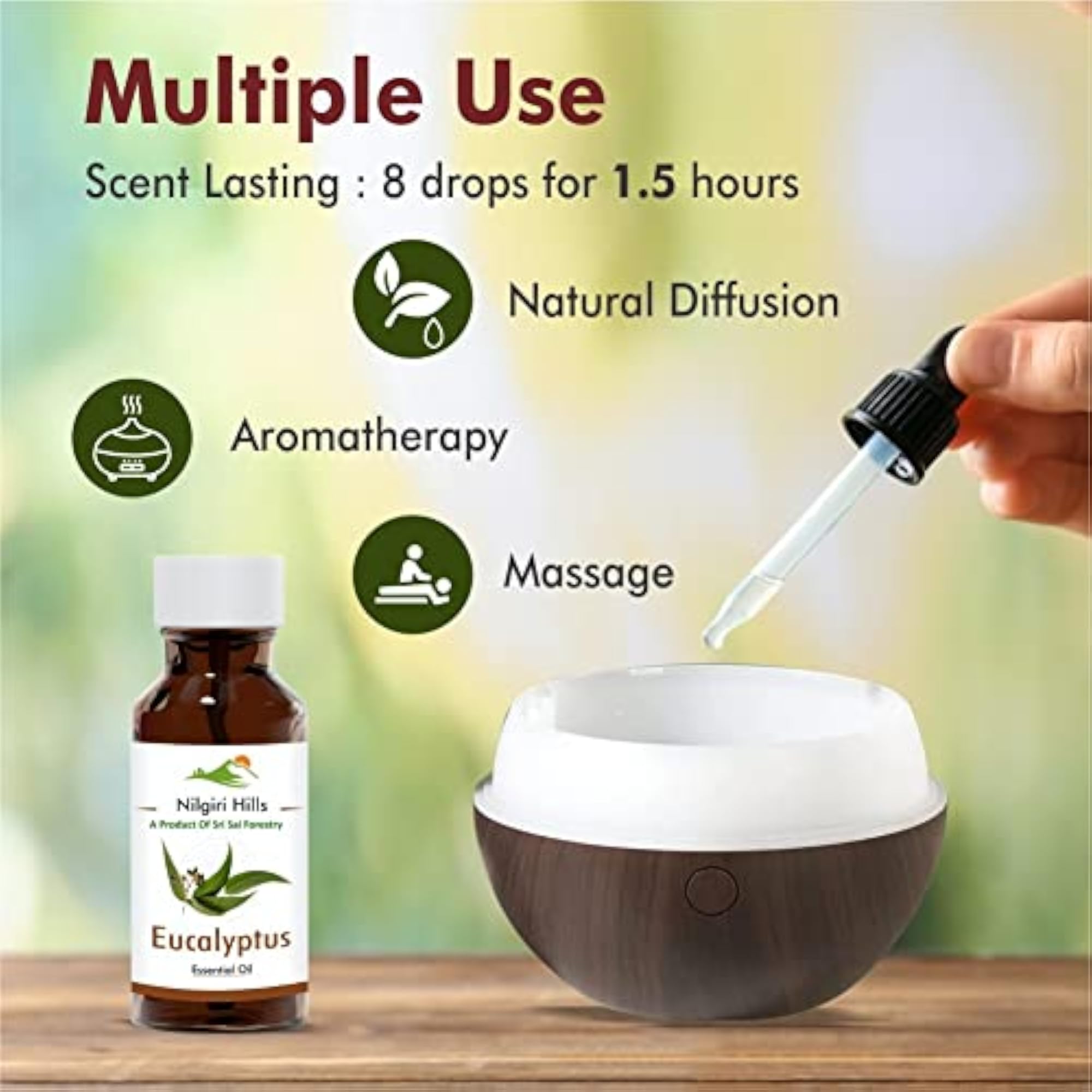 Organic Eucalyptus & Lemon Grass Essential Oil - Pack of 2