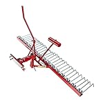 DEMA Traktor ATV Anbau Rasenstriegel DAR120 – 120 cm Entmooser Rasenkamm Vertikutierer 6-stufig für Rasenpflege
