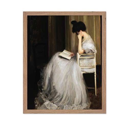 Monem Art Vintage Woman Reading Painting Poster - Retro Victorian