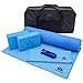Yoga Set Kit 7-Piece 1 Yoga Mat, Yoga Mat Towel, 2 Yoga Blocks, Yoga Strap, Yoga Hand Towel, Free Carry Case - Perfect Yoga Gift for Exercises Yogis and Seniors
