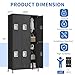 GAOMON 6 Doors Employee Lockers for Office, Metal Sorage Locker Combination, Lockable Employees Metal Locker with Door, Industrial Storage Lockers for Home, School, Gym (6 Doors)