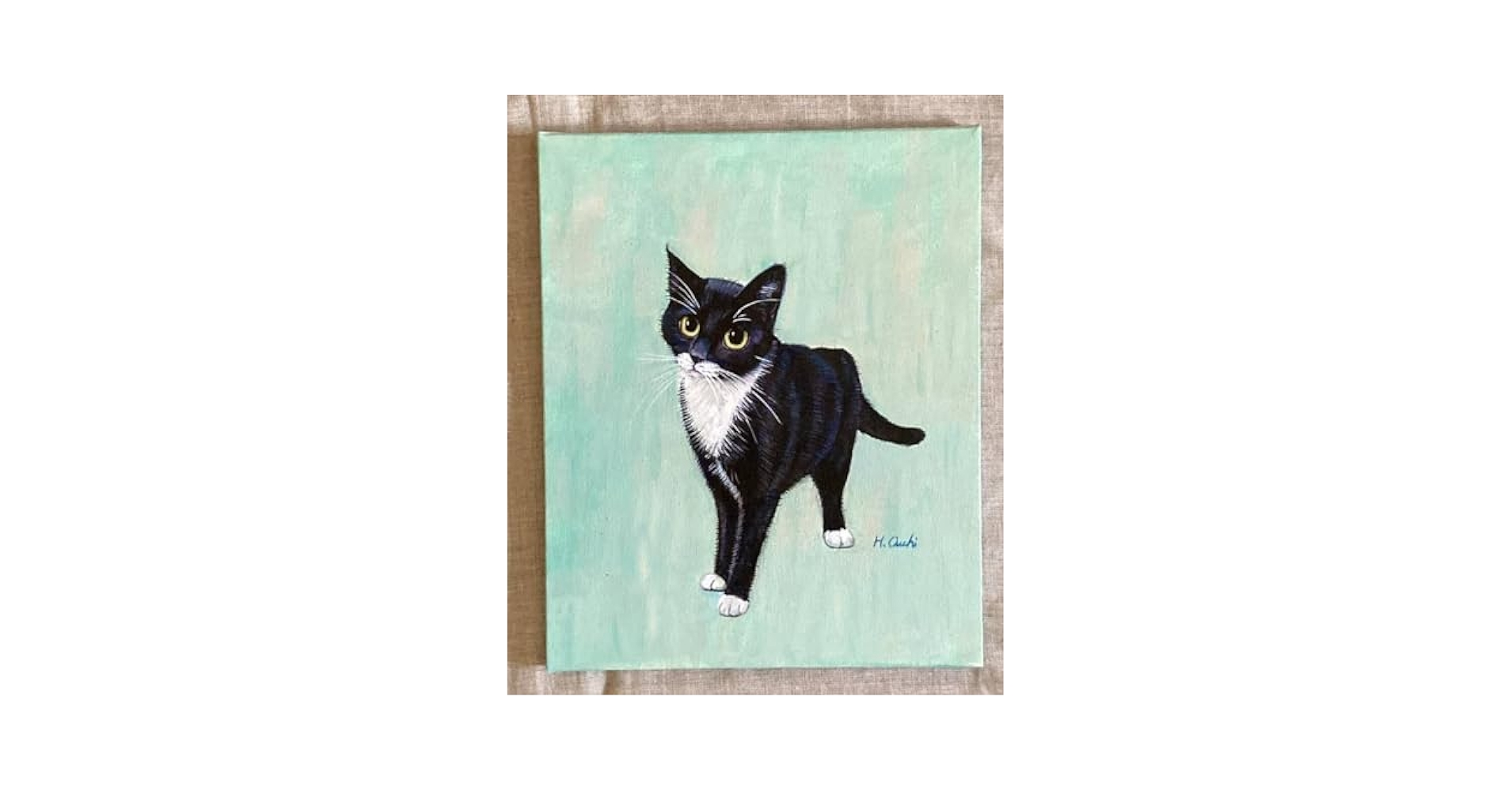 にゃんこボクサー　アクリル画　原画 にゃんこボクサー アクリル画 原画 Gabriel Marquez