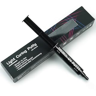 FUNCRECOL UV Light Curing Putty for Plastic Filler and Model Putty, Fast Repair UV Curing Putty for Gaps, Plastic Wood Filler, Resin Crack Filler, 3D Printing Accessories, 15g