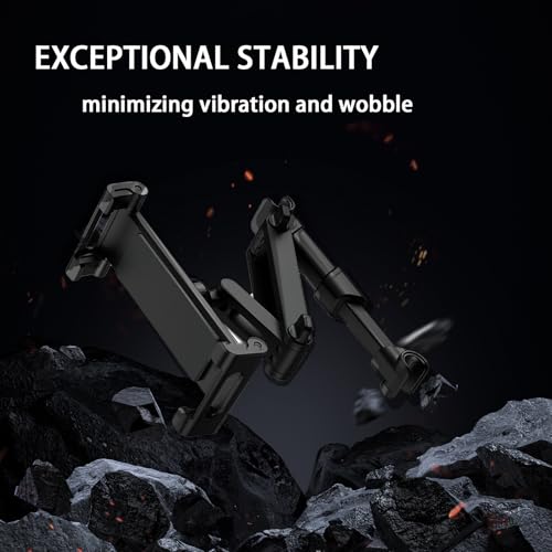 Soporte de tablet para coche extensible con brazo largo ajustable para asientos traseros 6