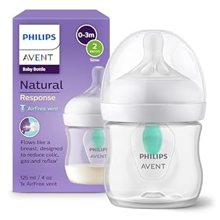 Philips Avent Biberon Natural Response - Biberon da 125 ml con valvola Airfree, senza BPA, per neonati (modello SCY670/01)