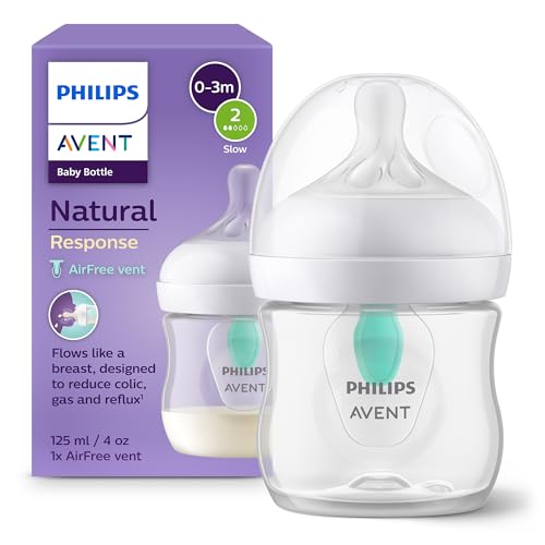Philips Avent Biberon Natural Response - Biberon da 125 ml con valvola Airfree, senza BPA, per neonati (modello...