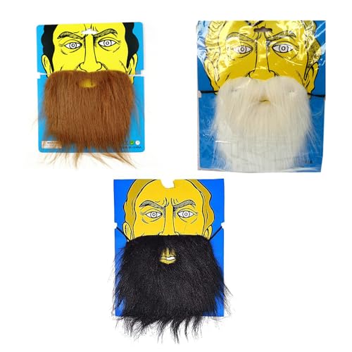 Image of Kaku Fancy Dresses Fake Beard Set for Kids, Fake Moustache Set for Stage Shows, Fake Beard for Boys