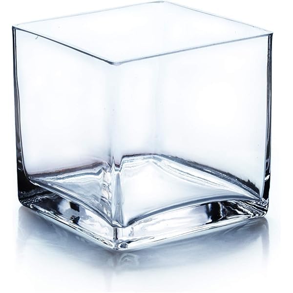Rishabh Home Decoration Glass Tall Square Vase, Candle Holder Clear (3 x 3)-image-21