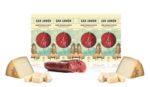 San Jamon Serrano Auswahl, Lomo Ibérico (Lende) und Manchego-Käse Cover