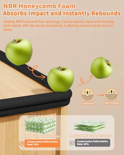 QYV L-Shape 6.56FT 0.6'' Thick Baby Proof Corners and Edges, Pre-Taped — view 3
