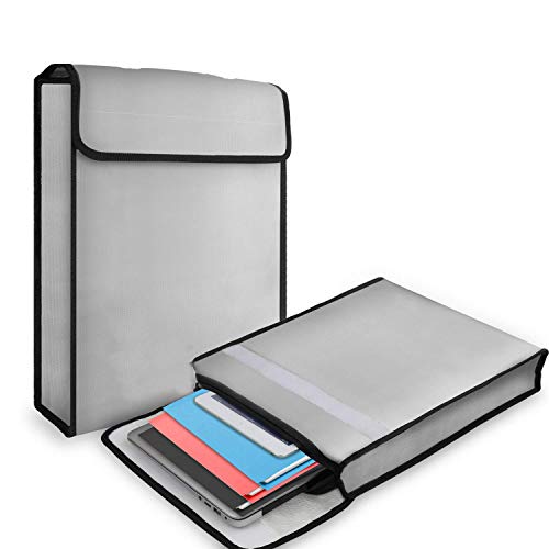 Preisvergleich Produktbild Feuerfeste Dokumententasche feuersichere Wasserdichte Tasche Hülle Beutel Behälter für A4 Dokumente Passport Bankdatei Geld Wertsachen / aus Hochwertigem Silikon Fiberglas