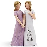 BORLESTA Friend Gifts for Women - Gifts for Friends Women, Friendship Gift for Women, Sister Gifts, Friend, Sister Birthday Gift, Bestie Gift for Women - Friend Hand-Painted Figure (Purple)
