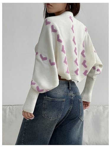 Image of Verdusa Women's Rib Knit Open Front Bolero Shrug Sweater Graphic Cropped Cardigan Outwear