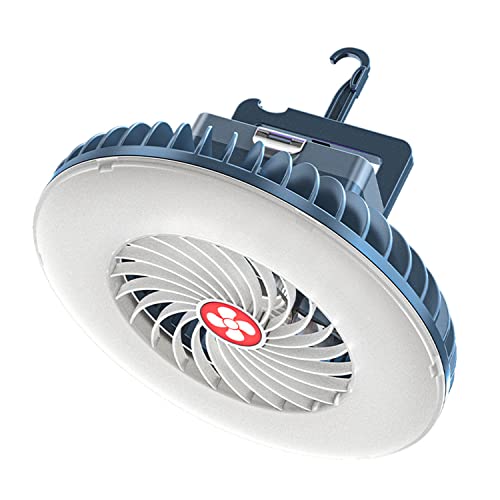 2 in 1 LED Camping Light with Fan Function Tent Light Rechargeable Camping Lantern Waterproof Market Booth Fan Light