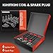 A-Premium (Red) Set of 12 Ignition Coil Pack and Iridium Spark Plugs Compatible with Nissan 350Z 2003-2006 & Infiniti FX35 2003-2008, G35 2003-2007, M35 2006-2008, 3.5L