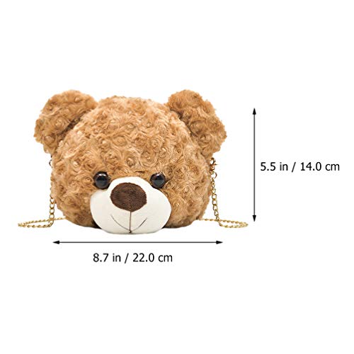 Valiclud Shoulder Bag Cartoon Teddy Bear Coin Purse Plush Stuffed Animal Purse For Women Girls #TOP1