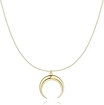 MARLION JEWELS Colgante de mujer original con diseño de luna invertida. Cadena de plata para mujer, niña ideal para regalo del día de la madre, cumpleaños, aniversario. Joyeria mujeres
