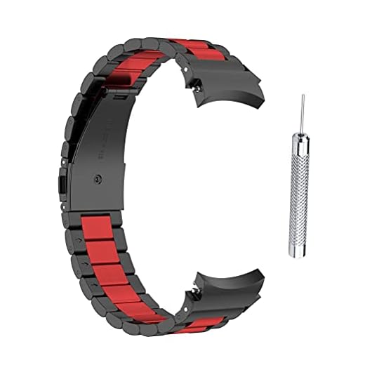 Pulseira de metal de aço inoxidável compatível com Samsung Galaxy Watch4 de 40/44 mm Galaxy Watch 4 Classic 46 mm/42 mm, pulseira de negócios