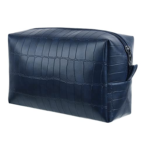 RUBAB MEN Toiletries Kit Bag & Travel Pouch | Alligator Feel Ultra Lightweight & Spacious Premium Vegan Leather for Everyday Cosmetic or Tech Accessories