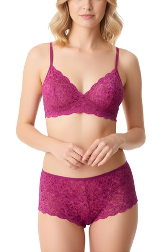 Image of Xs and Os Women's Lace Bra Panty Lingerie Set