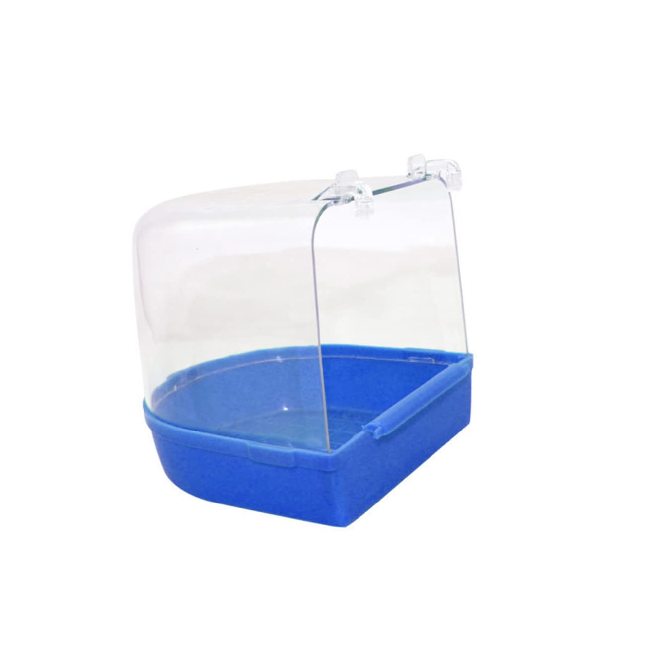 Angoily 3pezzi Bagnetto per Uccelli Coperchio Blu Vaschetta per Pappagalli e Canarini Gabbia per Uccelli Facile da Installare Accessorio per Piccoli Volatili