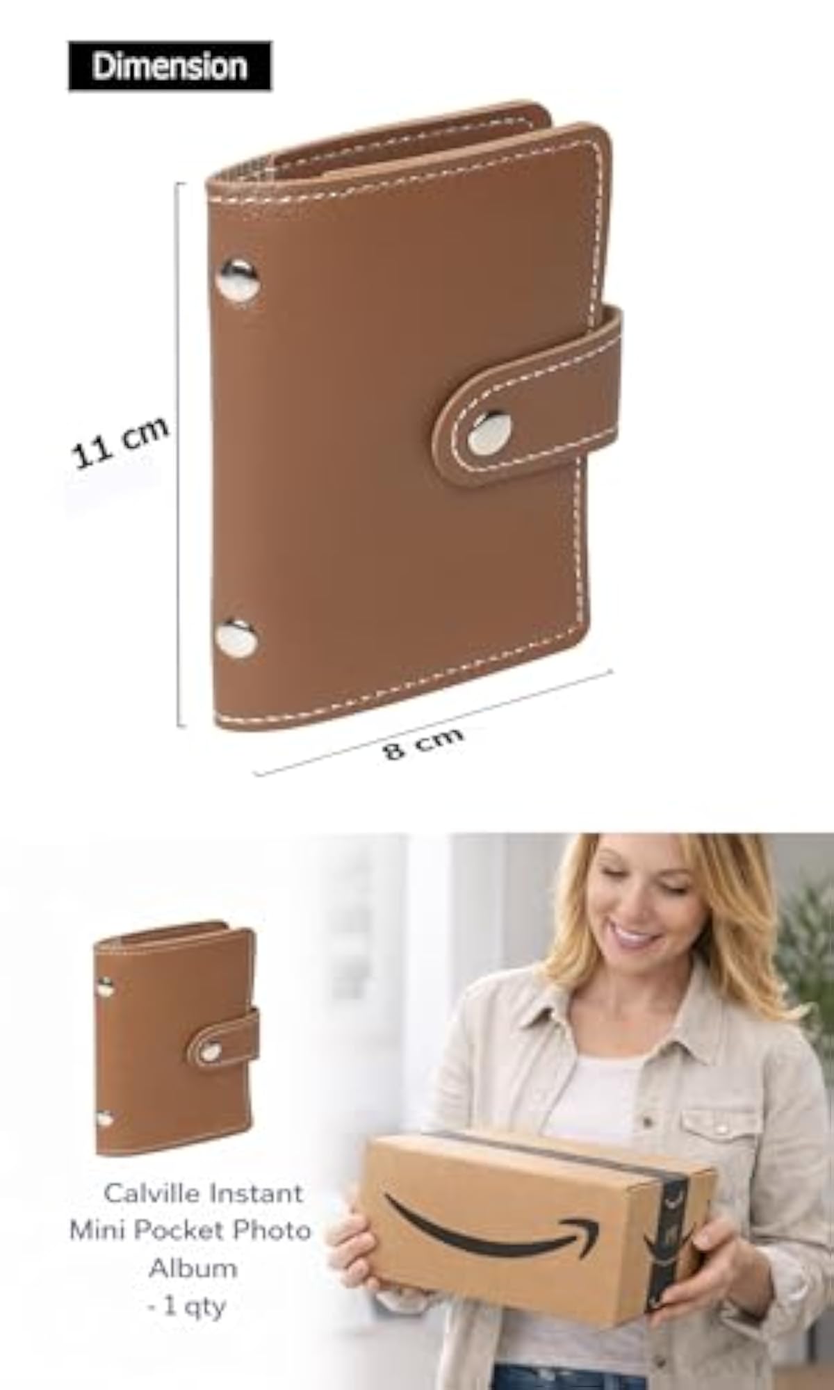 Mini Pocket Album & Desktop Photo Frames, Brown