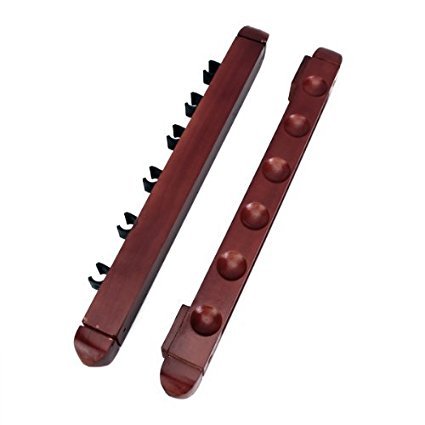 Snooker Billiard Pool Wall Mount Hanging 6 Cue Sticks Wood Rack Holder for Snooker-picture-15
