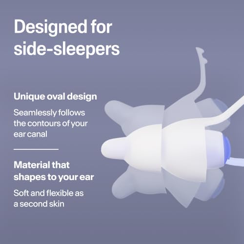 Image of Alpine SleepDeep Earplugs for Sleeping - Side Sleepers & Snoring - Ultra-Soft Noise Reducing Earplugs - 27dB SNR - Hypoallergenic, Silicone-Free - 1 Pair (M)
