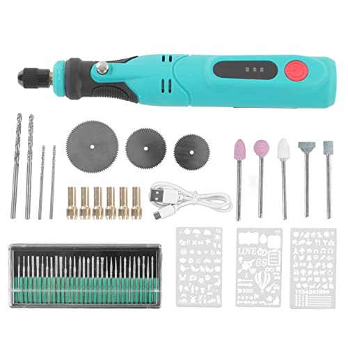 GENGUTOO Cordless Rotary Tool Mini Power Rotary Tool 3 Speed USB Charging with 53 Accessory Compact Lightweight Pen Design for DIY Crafts