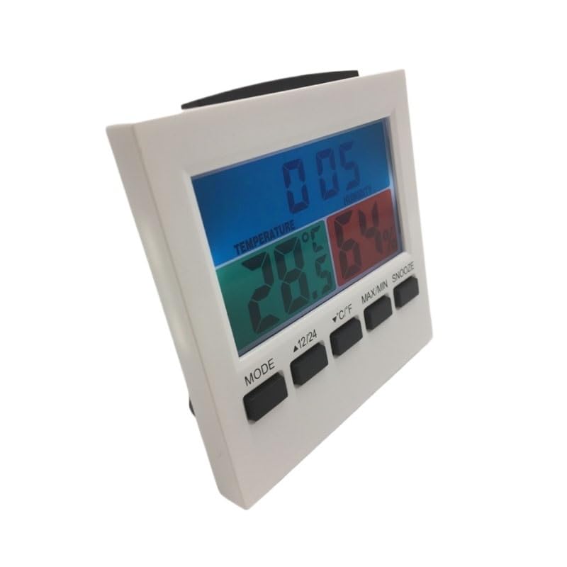 Thermometer Clock Alarm Household Humidity Temperature Meter