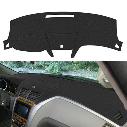 Dash Cover Mat Custom Fit for Chevrolet Chevy Traverse w/o Forward Collision Alert Dashboard Pad Cap Carpet Protector K335 (Black)