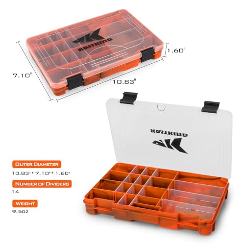 Image of KastKing Tackle Boxes, Plastic Box, Plastic Storage Organizer Box with Removable Dividers - Fishing Tackle Storage - Box Organizer - 2 Packs /4 Packs Tackle Trays - Parts Box