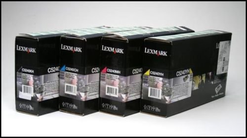 Oryginalny LEXMARK C524 C532 C534 HI-YIELD toner C5246CH, C5246YH, C5246MH, C5246KH, BCYM zamknięty w opakowaniu detalicznym