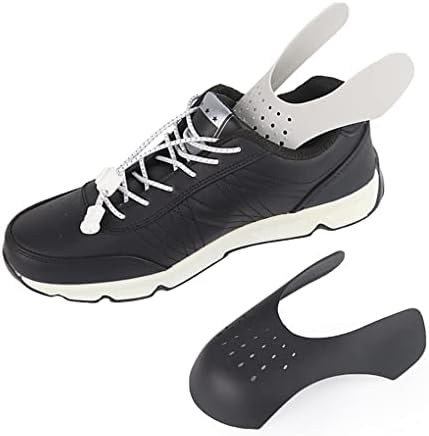 kawehiop Crease Protectors Colourful Low-temperature-resistant Washable Easy Installment with Vent Hole The Anti-wrinkle Toe Box for Shoe, Black, S