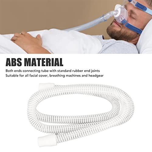 Breathing Machine Hose, Universal Inner Smoothing Easy To Install Rubber End Seals Breathing Machine Flexible Connecting Hose For Use With (White) #TOP6