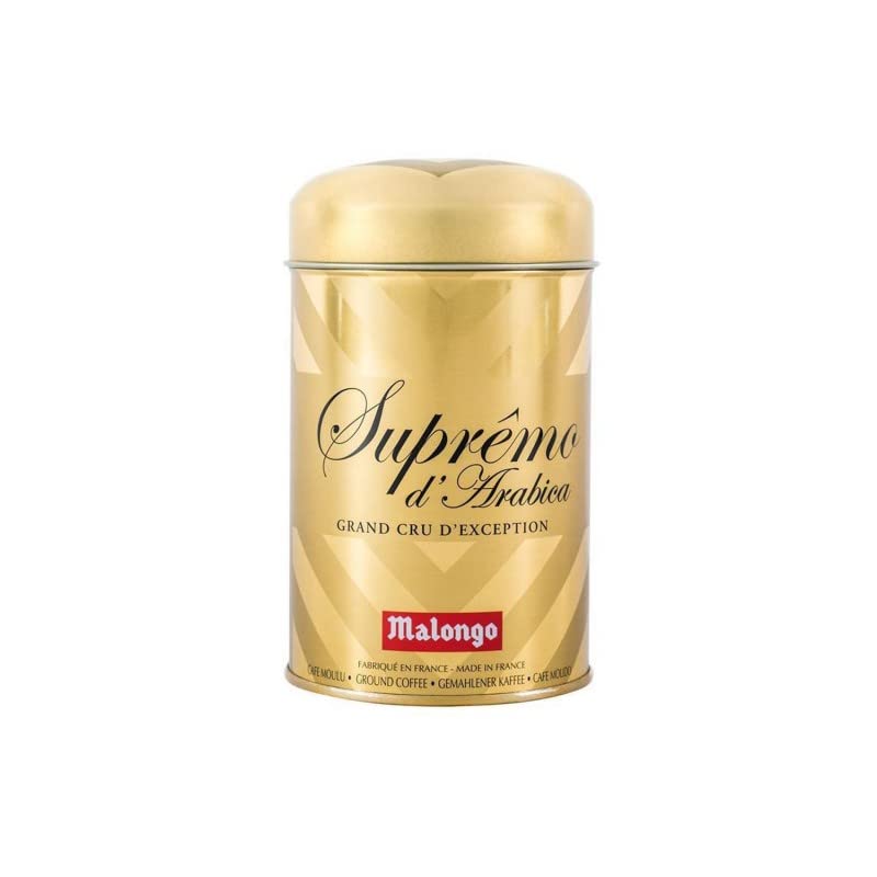 Malongo Supremo Arabica 250g en lot de 3 paquets de café moulu intense