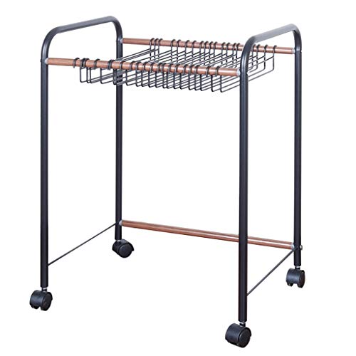 Chariot porte-pantalons mobile à 20 cintres pour garde-robe de L55 x l43 cm