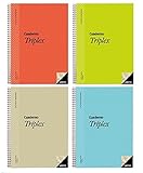 Medidas: 310 x 225 mm. Additio P192 - Cuaderno Tríplex Para El Profesorado, Colores Surtidos