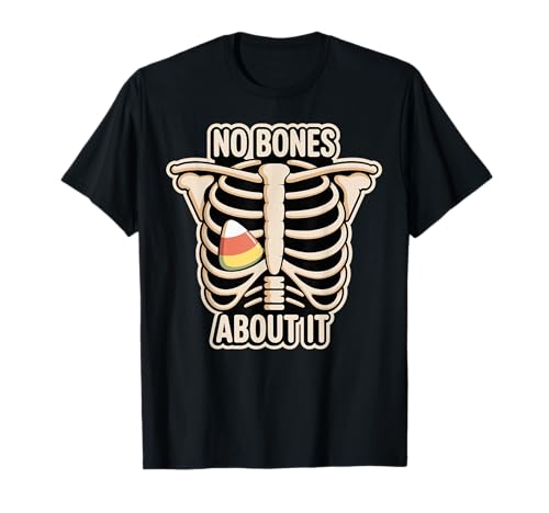 No Bones About It Ribcage Candy Corn Joke T-Shirt