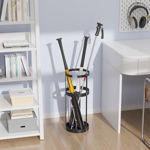 Kawaiita Umbrella Stand, Steel Round Umbrella Holder Rack, for Entryway, Office, Black