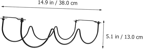Miniatura 5 de Gabinete de botella de vino Titular de hierro Estante de vino Gabinete de diseño acanalado para organizar para el hogar Hotel Bodega de vino