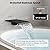 gotonovo 10'' Rain Shower Faucet System Rainfall Shower Head with Handheld Sprayer Waterfall Tub Spout Wall Mounted Mixer Combo Rough-in Valve and Trim Included 5.7 Inch Wide Spout Matte Black