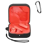 【HUKWIMO】CMF by Nothing Buds 2 用 ケース カバー シリコンイヤホンケース耐衝撃 カラビナ＆ストラップ付属 防水加工 軽量設計 無地 滑り止め[ブラック 黒]