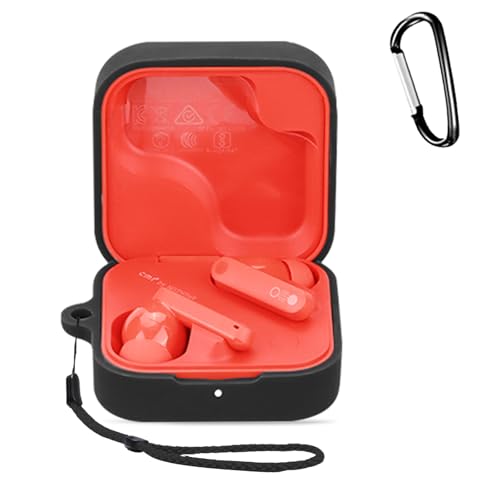 �yHUKWIMO�zCMF by Nothing Buds 2 �p �P�[�X �J�o�[ �V���R���C���z���P�[�X�ϏՌ� �J���r�i���X�g���b�v�t�� �h�����H �y�ʐ݌v ���n ����~��[�u���b�N ��]