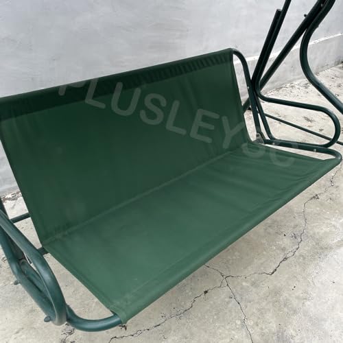 PLUSLEYSC Seat Patio Swing Seat Cover, Waterproof Thickened 900D 2/3 Seat Chair Bench Replacement, General Heavy Duty Swing Seat Cover (Deep Green, 45.3x18.9x18.9 inch)