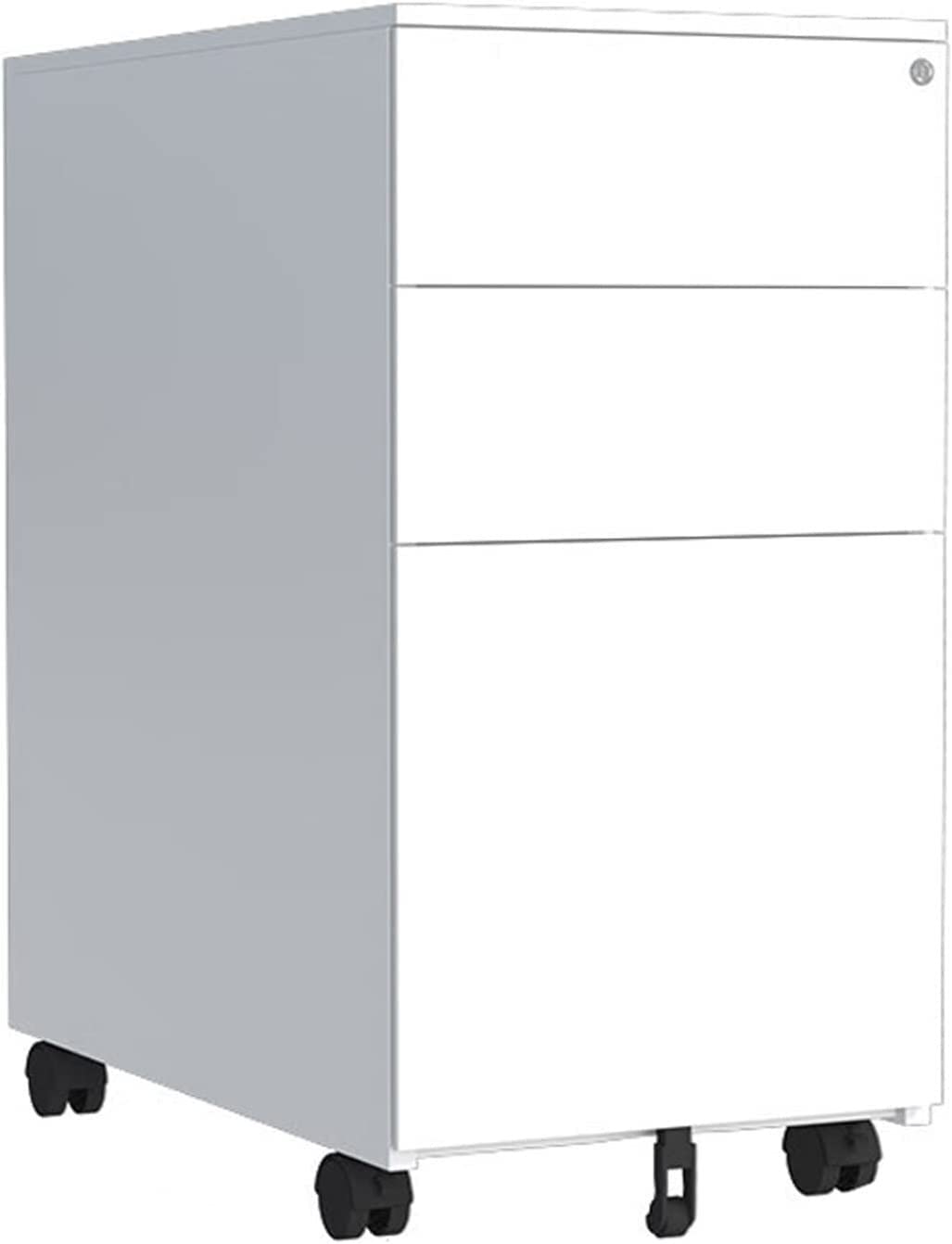 SaryEdge Office Storage File Cabinet, Drawer File Cabinet with Wheels, Household Metal Mobile File Cabinet, Office Organizer File Cabinet,