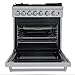 FORNO Lazio Dual Fuel 30″ Inch. Gas Range Electric Oven Freestanding 5 Sealed Burners 69,500 BTU Stove-Top Output, Electric Oven Includes Air Fryer and Griddle